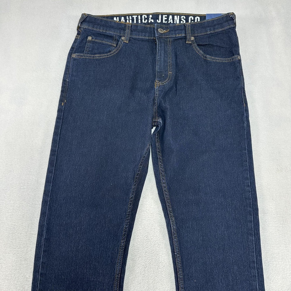 Nautica Jeans‎ Co. Jeans Womens 18 Blue Dark Wash Straight Stretch Five Pocket